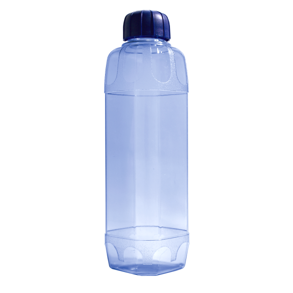 Tritan-Trinkflasche Blue Line eckig 1000ml Druck: 1-farbig